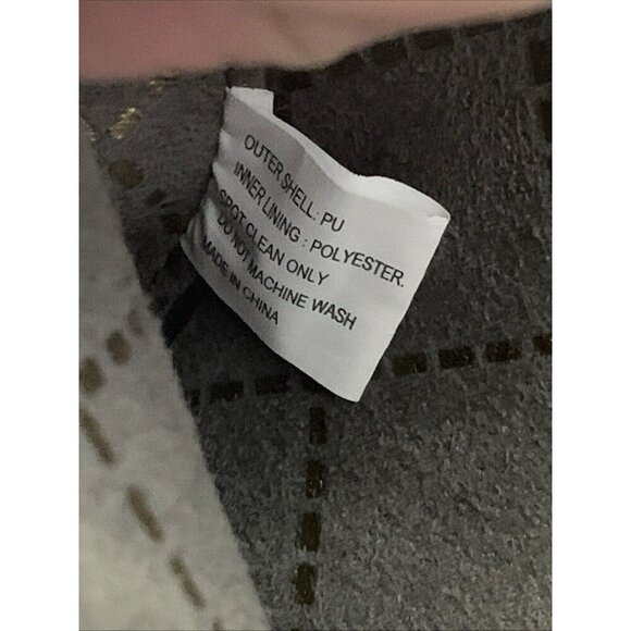 Mark & Hall Fold Over Black Faux Leather Crossbody Flap Bag Gold Rock Stud EUC - Picture 11 of 15